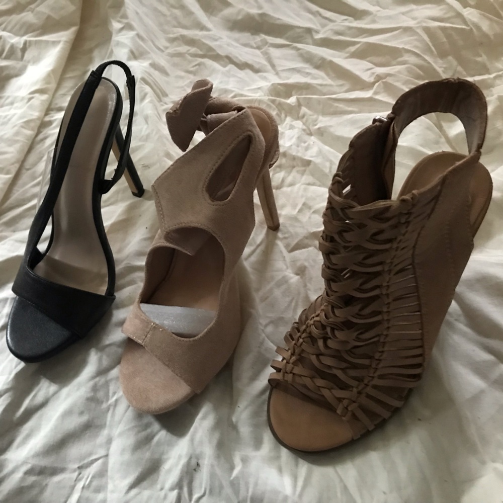 3 pairs of heels